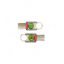 Load image into Gallery viewer, David Aubrey - Brass Magnesite Earrings

