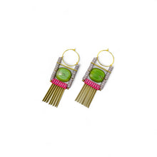 Load image into Gallery viewer, David Aubrey - Brass Magnesite Earrings
